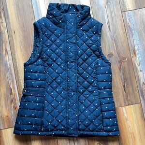 Tommy Hilfiger Women' Vest Blue w/ Red & White XS Quilted Star Logo Star Puff